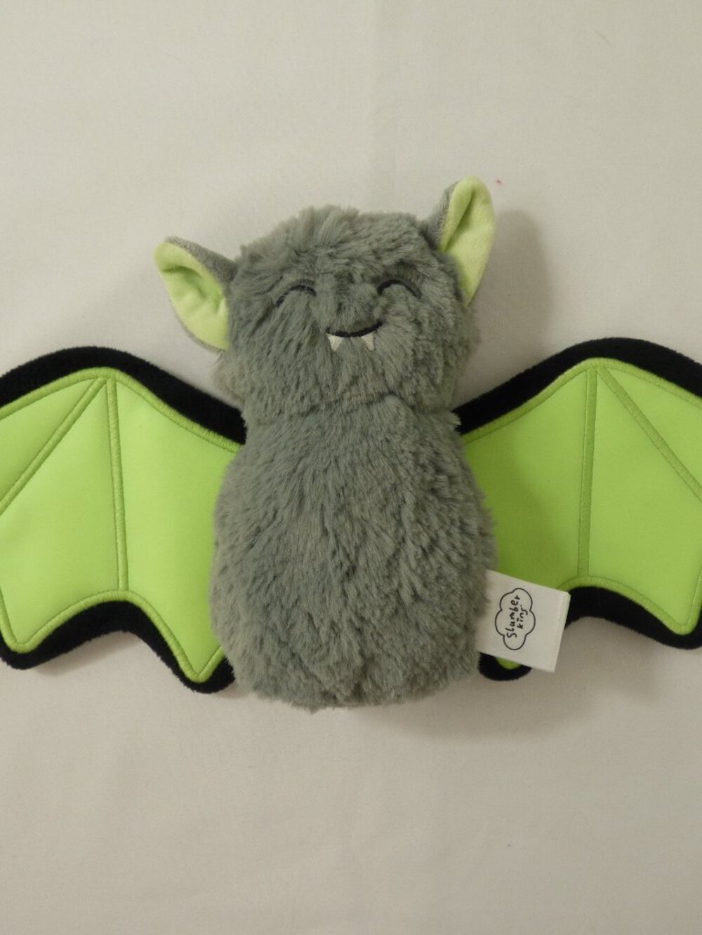 Slumberkins Gray Bat Plush Toy with Green Wings